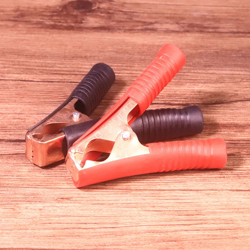 

2PCS Red Black Alligator Clips Car Battery Clamps Crocodile Clip Electrical Connection Battery Terminals Power Test