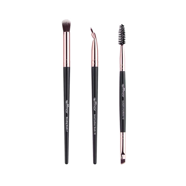Anmor 3pcs Eyebrow Comb Eyelash Makeup Brush Set Eye Make Up Brushes For Eyeliner Eyeshadow Blending Cosmetic Tool Kit Eye Shadow Applicator Aliexpress