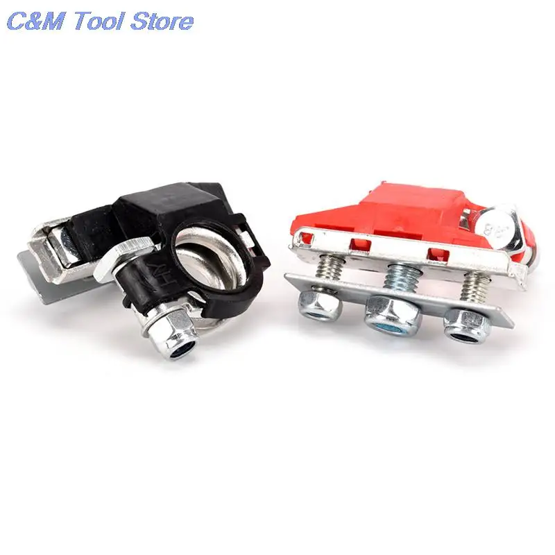 MOTORHOME 12V LEISURE BATTERY TERMINAL CLAMPS WITH 3 BOLT ON CONNECTIONS 