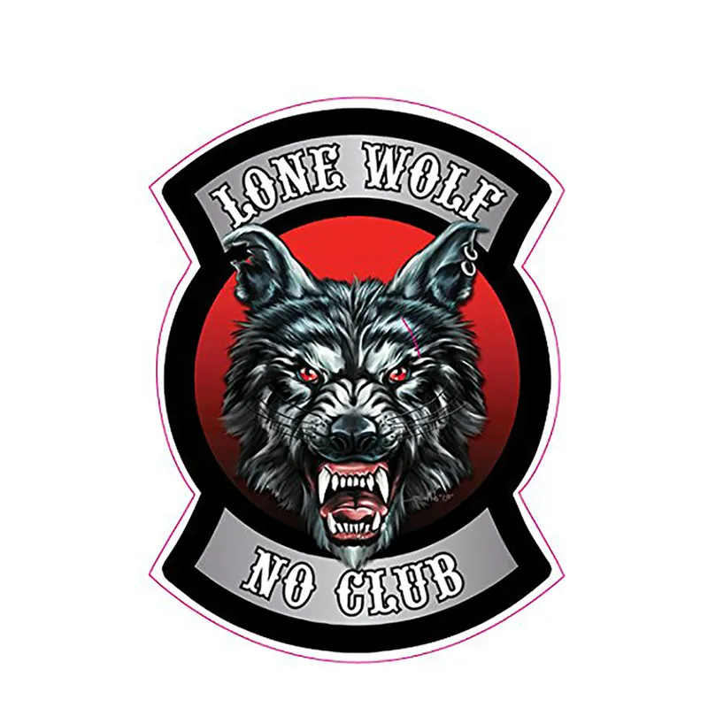 Lone Wolf No Club Sticker Funny Auto Sticker Decals Car Styling Sticker