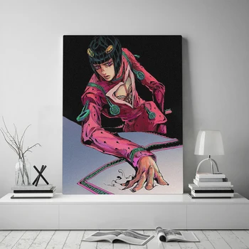 

Bruno Bucciarati Vento Aureo anime Framed Canvas poster Wooden Frame Painting wall Art decor room Study Home Decoration Prints