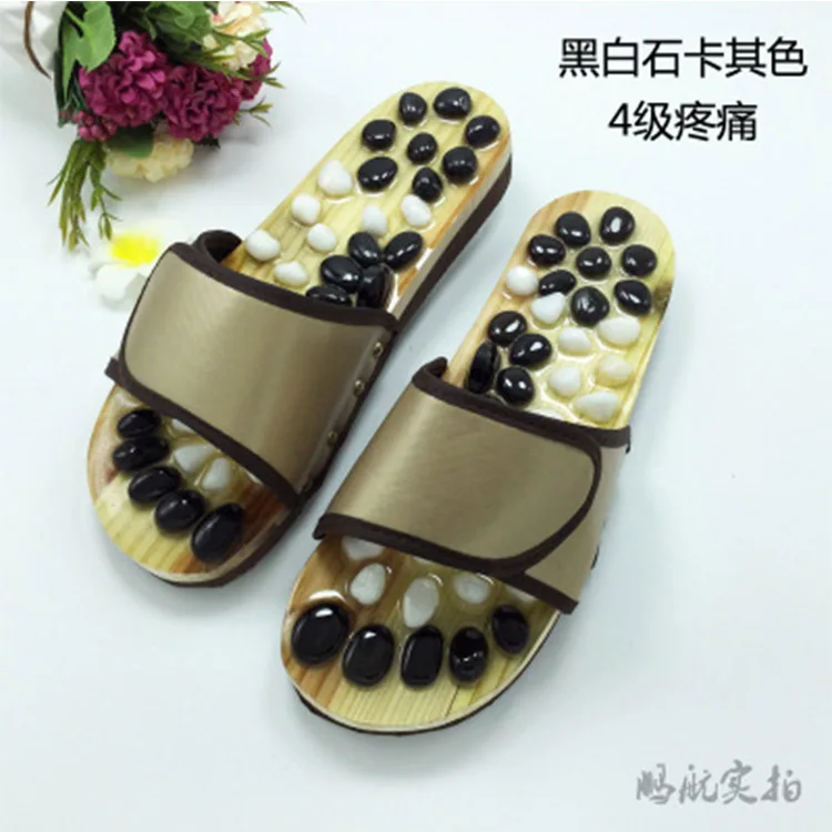

Cobble Agate Massage Shoes hei bai shi Acupoint Massage Slippers Anti-slip Healthy Men And Women Foot Massage Shoes