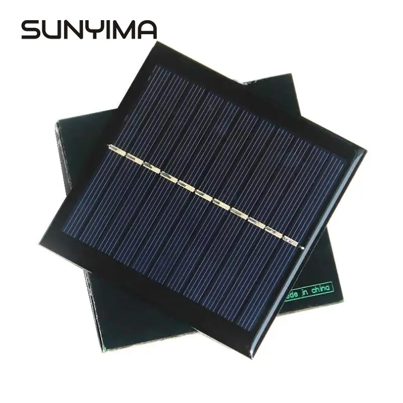 

SUNYIMA 2pcs 5.5V 1W Polycrystalline Solar Cells Solar Panels SunPower 95x95mm DIY Solar Battery Charger Painel Solars