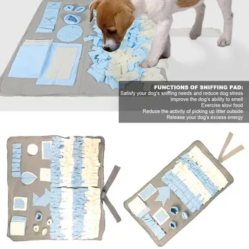 

Pet Snuffing Mat Puzzle Training Interactive Dog Toys Washable Sniff Find Food Training Sniffing Mat Pad For Dogs New