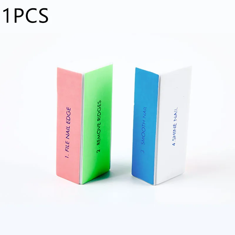 1Pcs 1/3 шт пилочки для ногтей 4 стороны пористый полировщик ногтей блок полировки шлифовальный блок инструменты для дизайна ногтей с гелем для дизайна ногтей - Цвет: 1Pcs