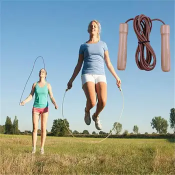 

Leather Skipping Rope Speed Jump Fitness Equipment Adjustable Gym Exercise