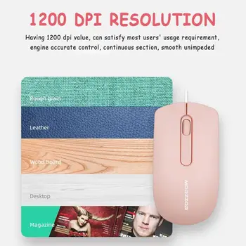 

USB Wired Mouse Ergonomic Optical Mouse 3 Buttons Mice Silent 3 Home Laptop Office Colors Computer Sound Gaming For PC E3O0