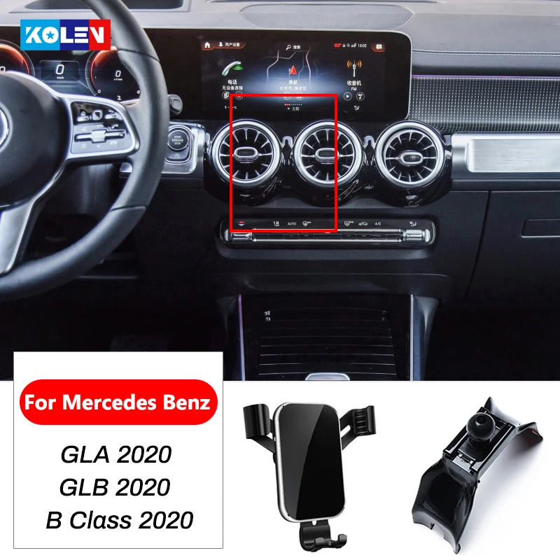 

Car Mobile Phone Holder For Mercedes Benz GLA GLB B Class W247 X247 2020 GPS Air Vent Mount Bracket Gravity Stand Accessories