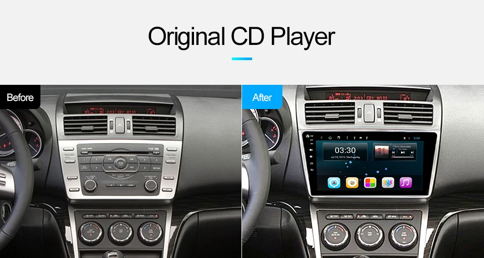 Top Asottu  android 9.0  car dvd  for Mazda 6 2008 2009 2010 2011 2012 2013 2014 Radio Audio GPS Multimedia Player 4