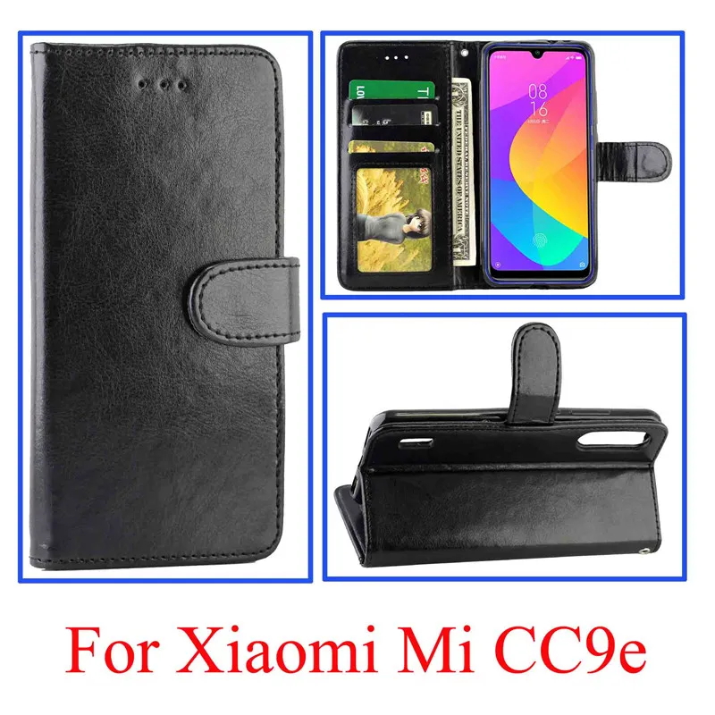 

Leather Flip Case for Xiaomi Mi CC9E Wallet Case for Xiaomi Mi CC9E Card Slots Stand Magnet Cover for Xiaomi CC9E