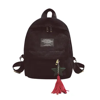 

Women's Velvet Bag Backpack Student School Bags For Teenage Girls Large Capacity Middle Student Backpack Travel Rucksack