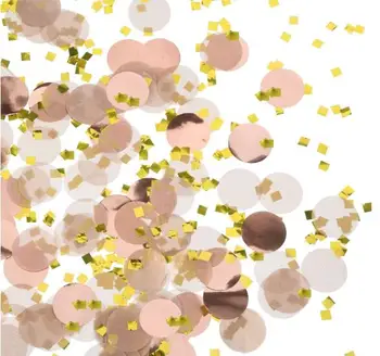 

Rose Gold Confetti 2.5 cm,0.5cm Round Tissue Paper Table Confetti Dots for Wedding Birthday Party Decoration