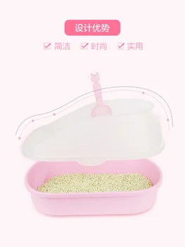 

Extra Large Luxury Cat Litter Box Set Toilet Training Cat Litter Bedpans Sandbox Kitty Kedi Tuvaleti Pet Products OO50MS