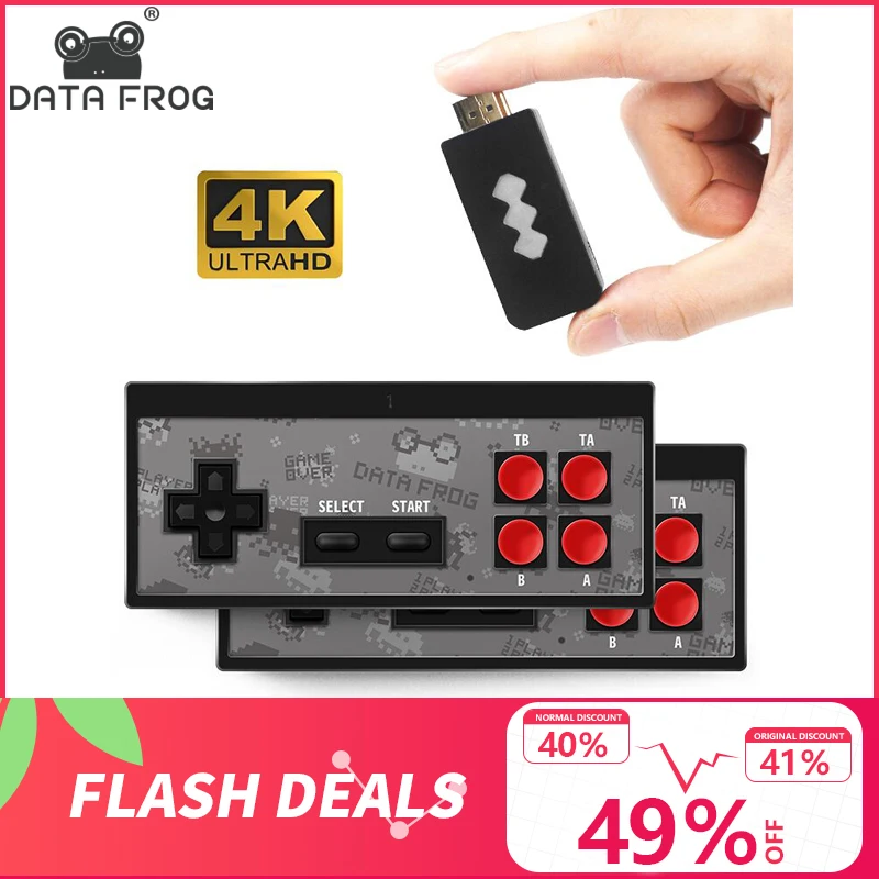 DATA FROG 4K HDMI Video Game Console Built in 568 Classic Games Mini Retro Console Wireless Controller HDMI Output Dual Players|Video Game Consoles| | - AliExpress