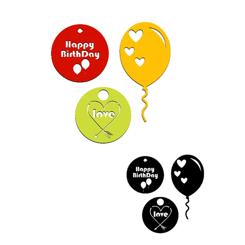 

InLoveArts Balloon Cutting Dies Happy Birthday Metal Dies Scrapbooking Album Card Making Embossing Stencil Diecuts