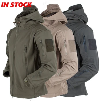 

Outdoor Soft Shell Fleece Men And Women Windproof Waterproof Breathable Warm Three-In-One Coat Shark Leather Jacket