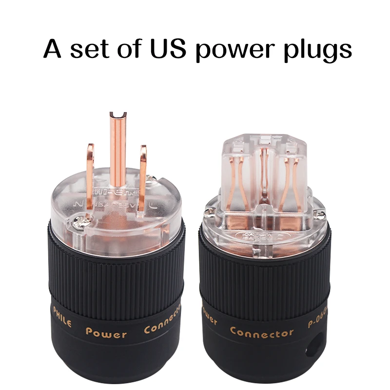 P-06Cu Красный медный US Audio HiFi кабель питания DIY Набор аксессуаров для кабеля