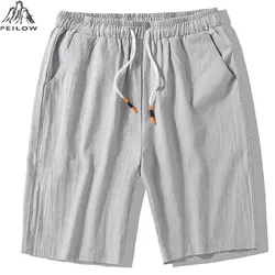 PEILOW Лето Для мужчин Пляжные шорты бренд быстрое высыхание дышащие брюки хлопковые шорты в стиле кэжуал пиджаки мужской одежды Размеры L ~ 7XL