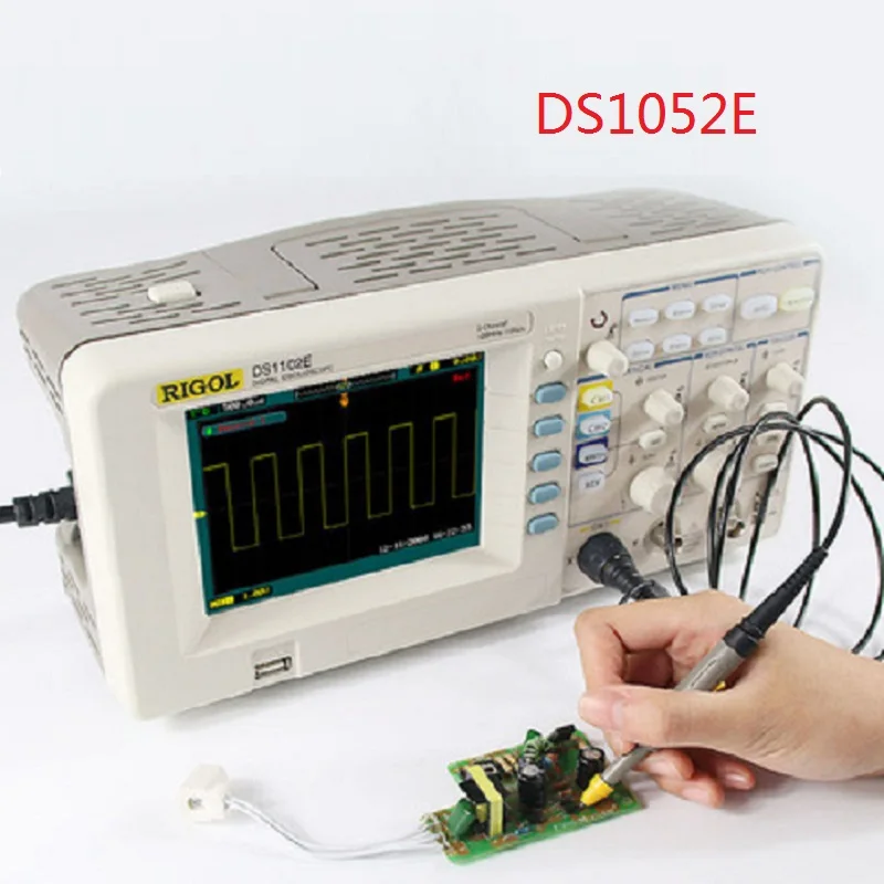 

RIGOL DS1052E 50MHz Digital Oscilloscope 2 Analog Channels 1GSa/s 1M Memory 5.6'' TFT LCD