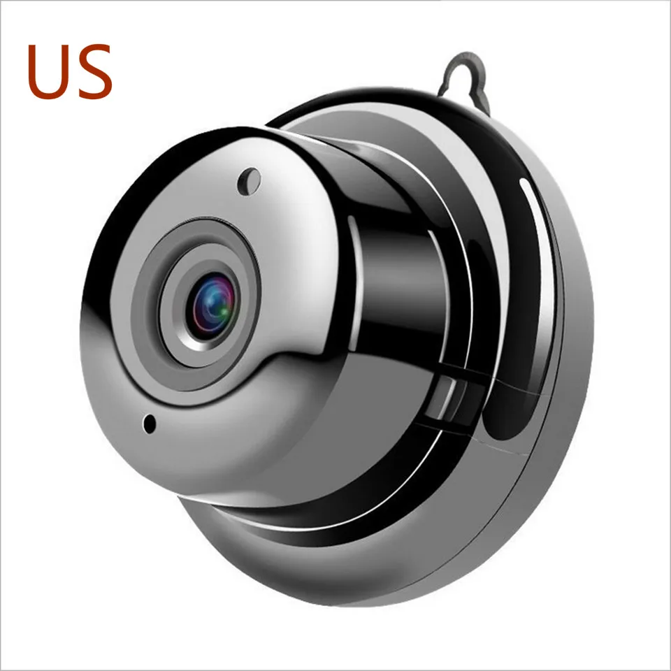 Black US plug Мини-видеокамеры wifi 720P IP камера беспроводная маленькая CCTV инфракрасная камера ночного видения с функцией обнаружения движения Слот для sd-карты аудио приложение - Цвет: Black US plug