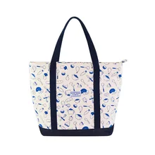 Полная версия трафаретной печати еды настраиваемая сумка брезентовый мешок джинсовой простой цветной печати термальная сумка с логотипом