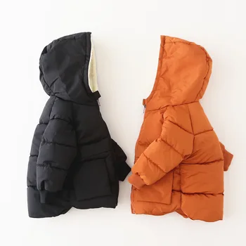 

Winter Children Parkas 24M-8Y European Style Boys Girls Warm Outerwear Hooded Coats for Girls Boys Winter Jacket Coats Winter