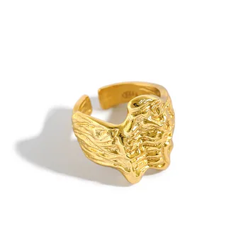 

Women's Non-Mainstream Ring with Irregular Concave-Convex Texture