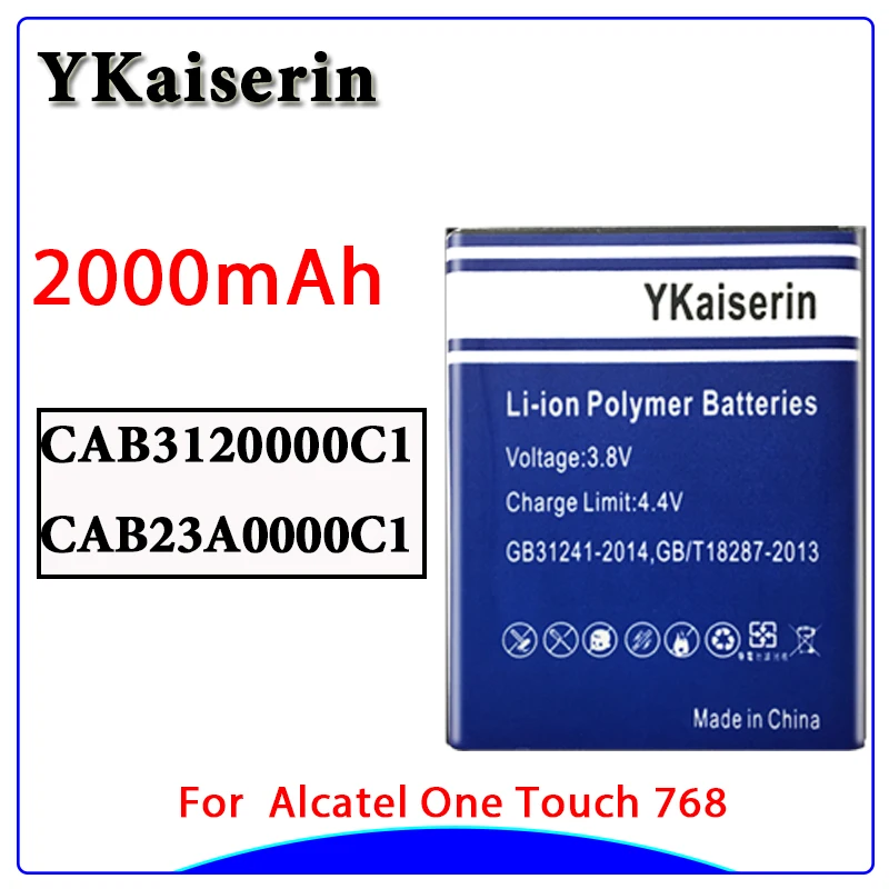 Новый литий-ионный аккумулятор CAB3120000C1 CAB23A0000C1 2000 мАч для Alcatel One Touch 768 OT710 OT888A OT880A