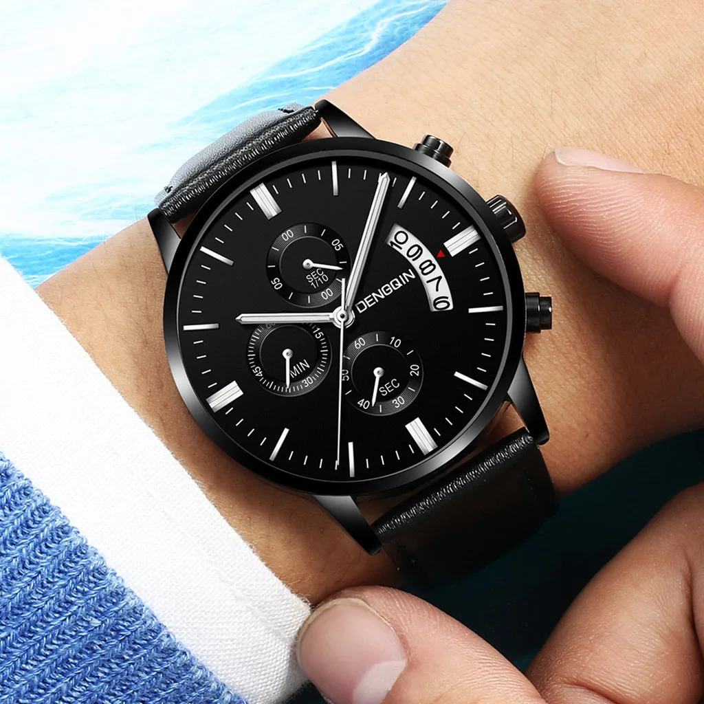 

Fashion Men Women Quartz Watch Leather Luxury Synthetic Analog Sport Watches Causal Dial Wrist Watch Thanksgiving Gift