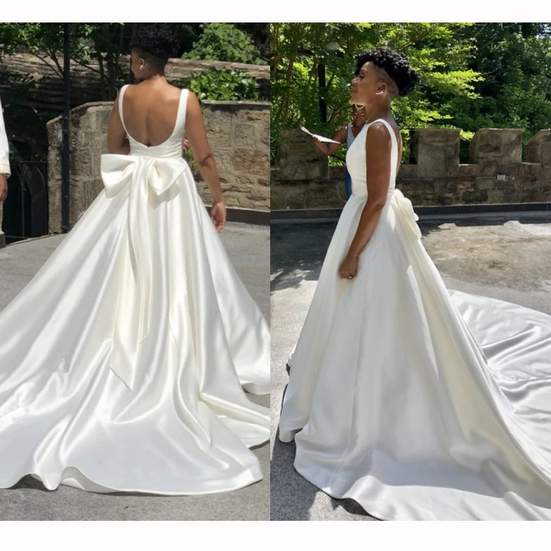 2019 satin wedding dresses