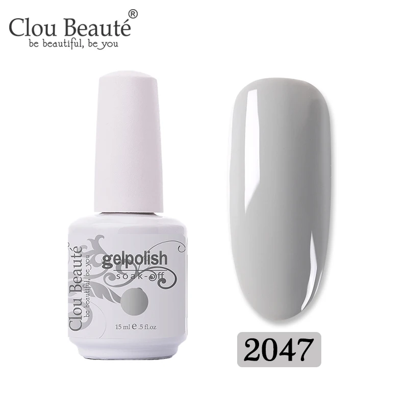 2047 Clou Beaute кофейная Коричневая серия гель лак для ногтей карамельный УФ светодиодный лак для ногтей Полупостоянный Гель-лак Гибридный праймер 15 мл - Цвет: 2047