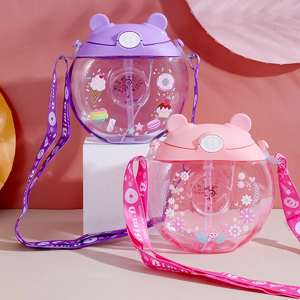 Бутылка для воды с соломинкой 380 мл из тритана бутылки кружки-непроливайки | Дом и