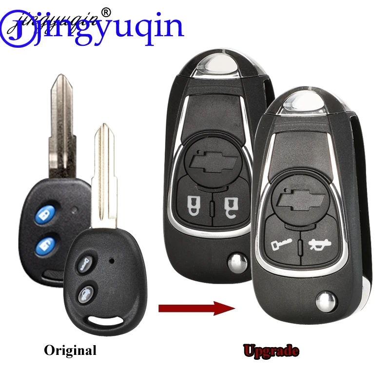 Jingyuqin 2 кнопки модифицированный флид ключ оболочки для Chevrolet Aveo Lova Epica парус