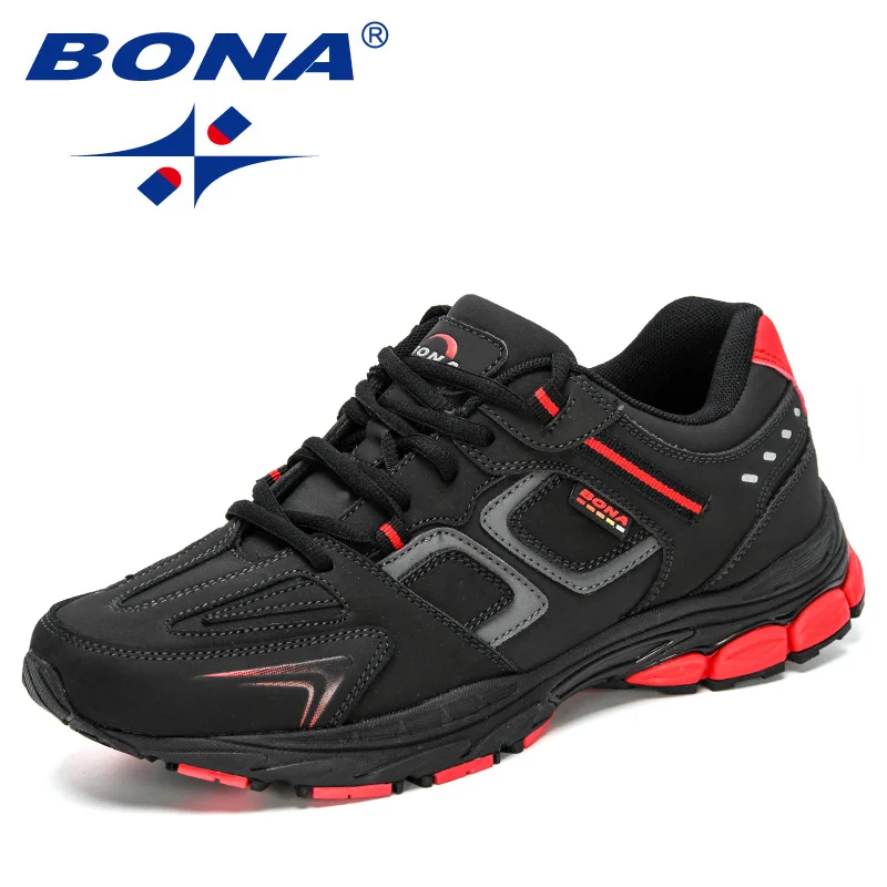 BONA New Desigers Action Leather Athletic Sport Shoes Men High Quality Running Shoes Man Jogging Trendy Sneakers Zapatillas