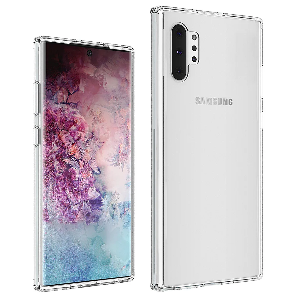 Жесткий прозрачный акриловый чехол HD для Samsung Galaxy Note 10 + Plus Pro противоударные