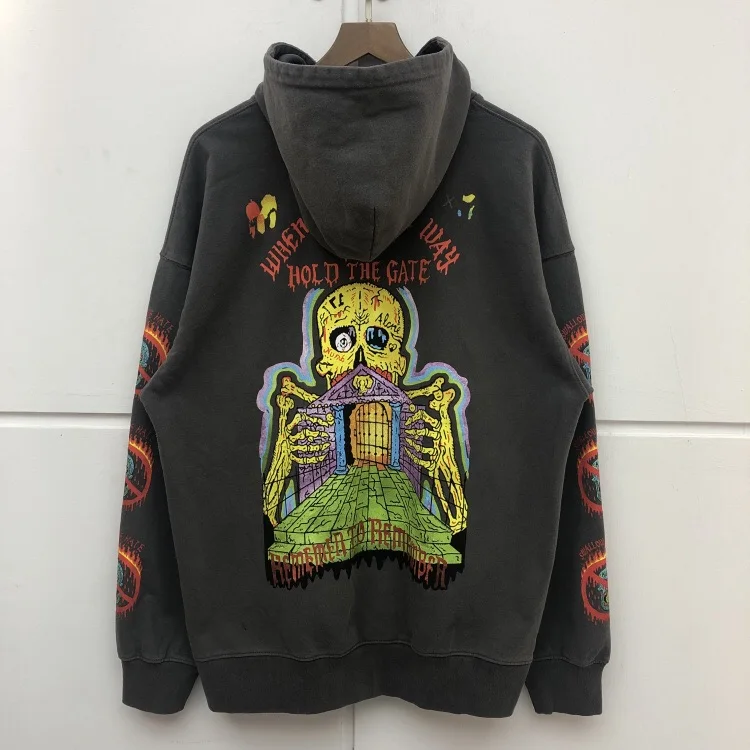 Толстая Толстовка с капюшоном 19FW XXXTentacion HOLD THE GATE Kanye West для мужчин и женщин толстый