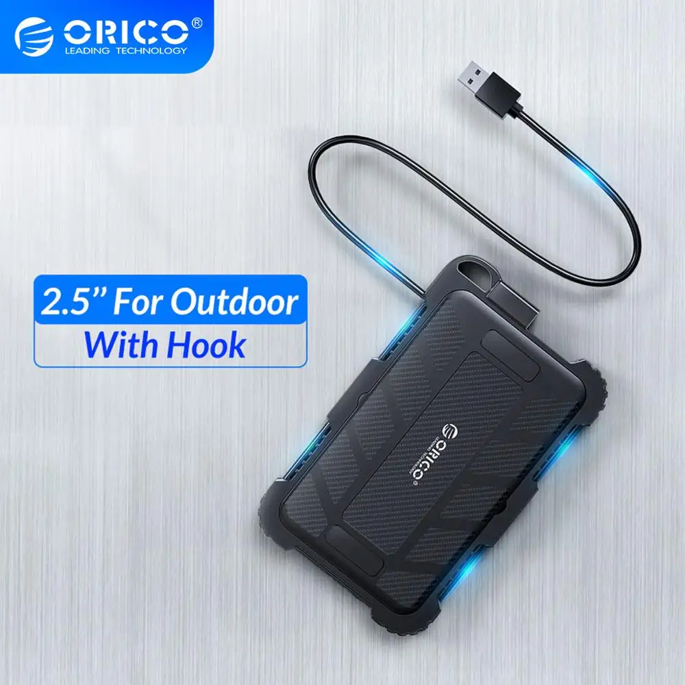 ORICO внешний жесткий диск 2 5 дюймов USB3.0 HDD чехол тройная защита с крючком
