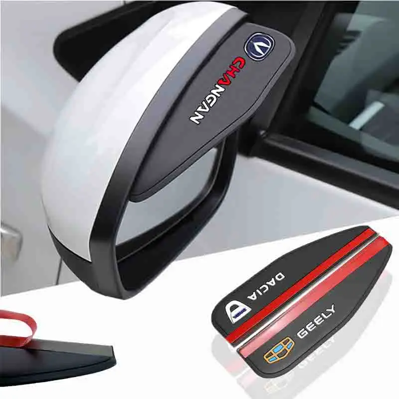 2pcs Car Side Mirror Rain Brow Carbon Fiber Cover Sticker For Mitsubishi L200 Lancer 9 10 X Montero Pajero Accessories | Автомобили и