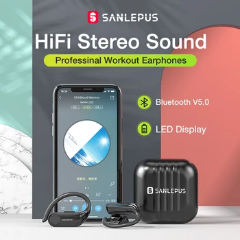 

SANLEPUS B1 Led Display Bluetooth Earphone Wireless Headphones TWS Stereo Earbuds Waterproof Noise Cancelling Headset With Mic