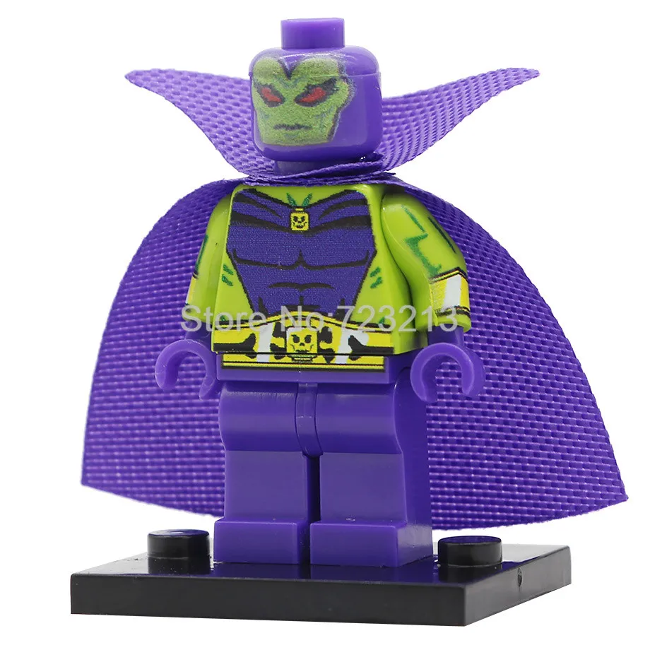 Martian Manhunter Супер герой фильм Пятница 13-й хедхантер фигурка полиция Джокер зомби Bgirl человек паук Строительные блоки модели кирпич комплект игрушки - Цвет: Martian Manhunter