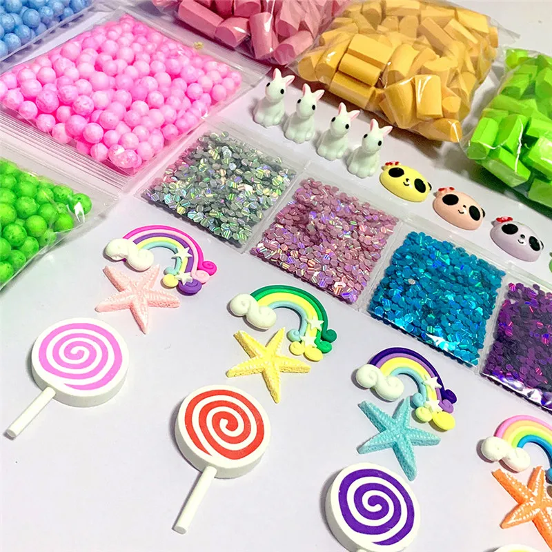 Beads Craft Slime Kit Foam Beads Styrofoam Balls Tools For DIY Slime Making (5)