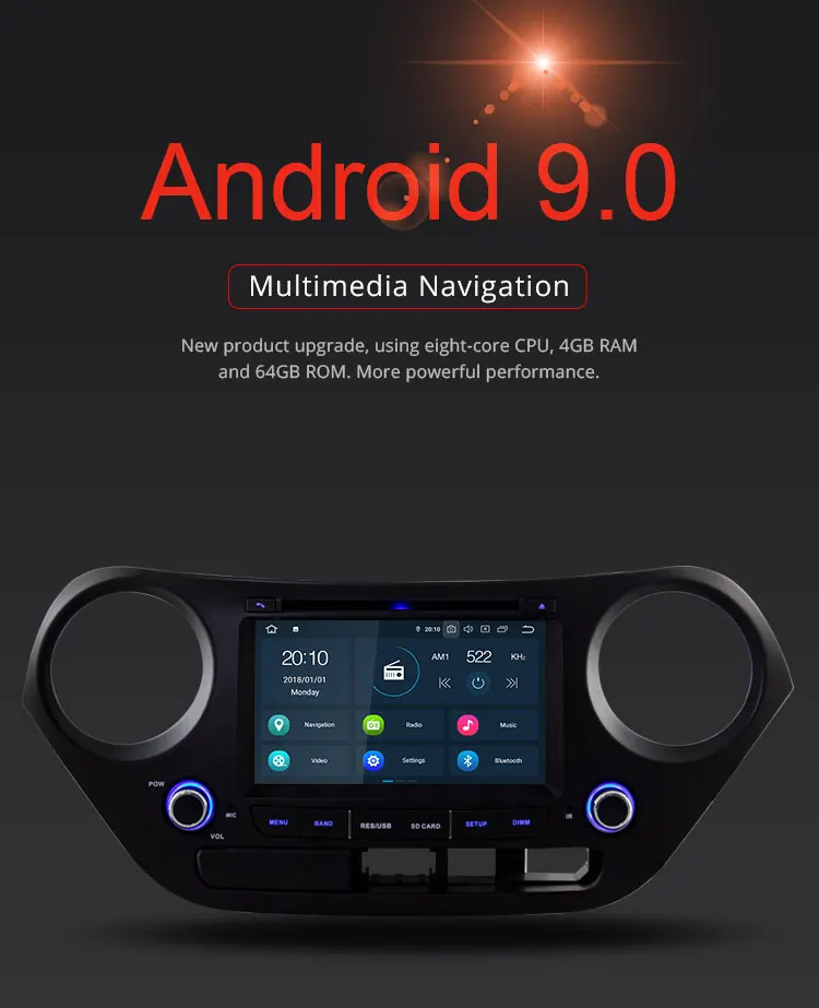 Flash Deal TOPBSNA Octa cores 4G+64G Android 9.0 Car DVD Player For HYUNDAI I10 2014-2015 WIFI Multimedia GPS Stereo 2 Din Car headunit RDS 1 Flash Deal TOPBSNA Octa cores 4G+64G Android 9.0 Car DVD Player For HYUNDAI I10 2014-2015 WIFI Multimedia GPS Stereo 2 Din Car headunit RDS 1