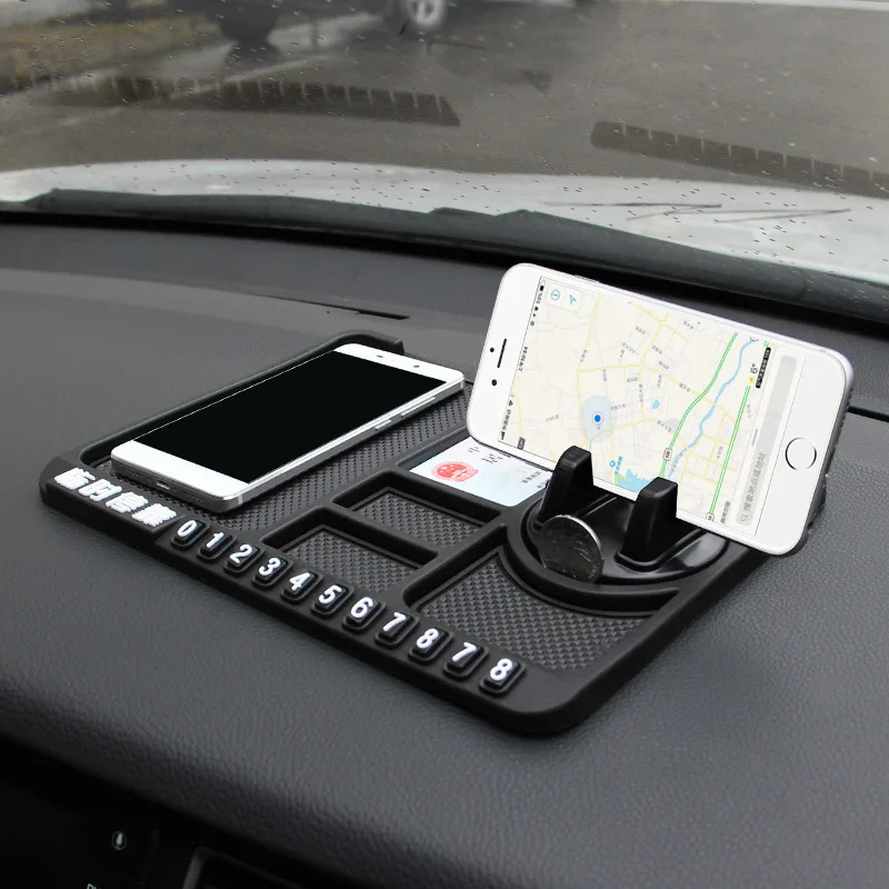 

Car Dashboard Non Slip Grip Pad Phone GPS Holder Mat Anti-skid Silicone Packing Number Mats Car Anti Slip Mat Car Accessories