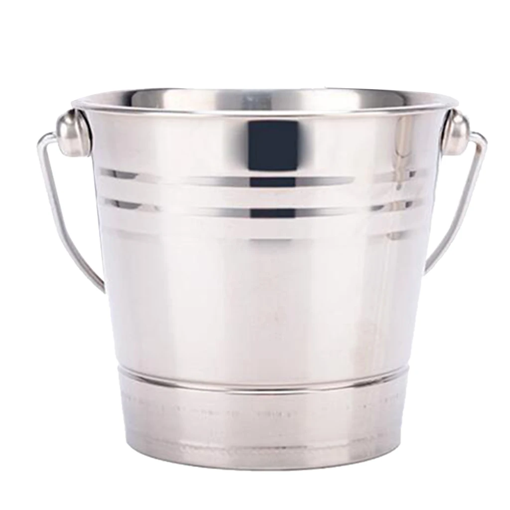 

Stainless Steel Champagne Wine Beer Ice Bucket Cooler with Handle for Home Party Bar 1.5L/2L/2.5L /2.8L