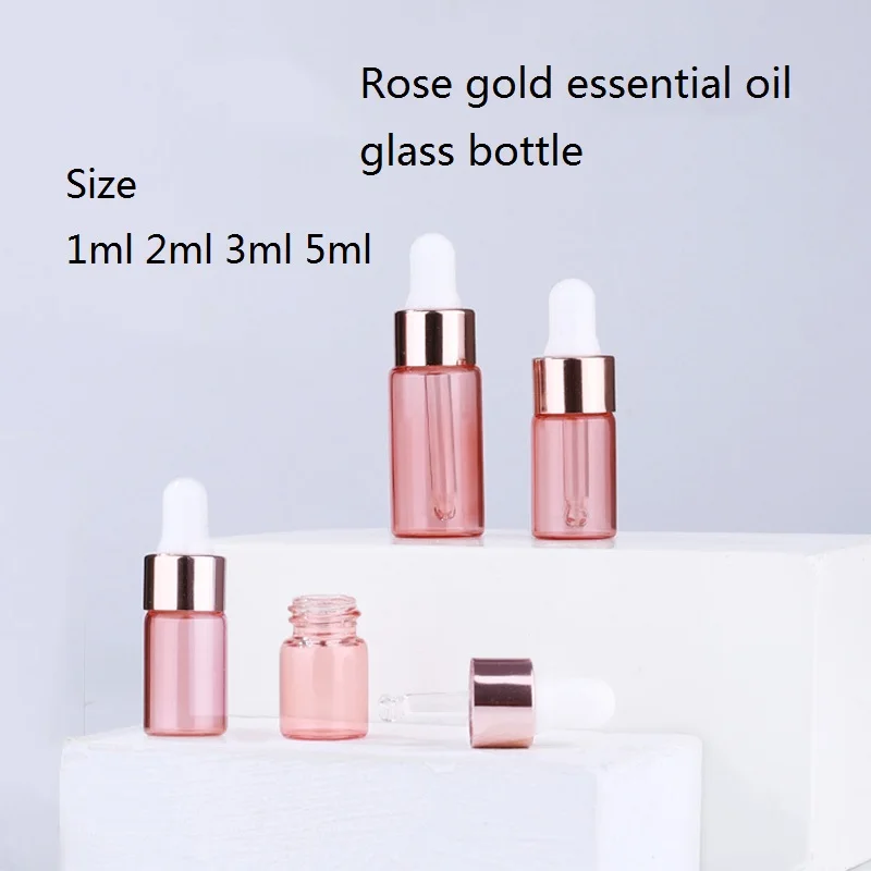 500 шт 1 мл 2 3 5 мини Pink аромат эфирное масло для пробы Стекло флакон-капельница