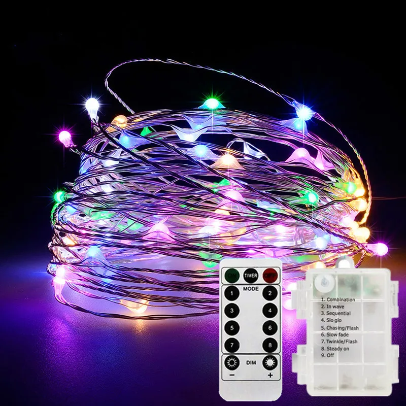 

Fairy String Lights 8 Modes 33 Feet 100 Led with Battery Christmas wedding Timer Control Operated Waterproof Copper Wire Twinkle