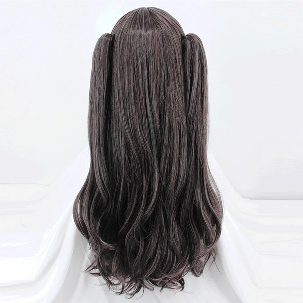 80-cm-Fate-stay-night-Tohsaka-Rin-Cosplay-Pruik-Lange-Golvende-Zwarte-Blonde-Synthetisch-Haar-Fate