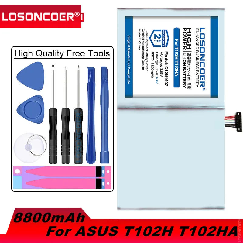 LOSONCOER 8800mAh C12N1607 Latest Production Battery For Asus Transformer MINI T102H T102HA T103HAF T103HA T103H Batteries | Компьютеры и