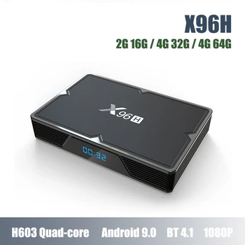 

20pcs Smart TV Box X96H Allwinner H603 Quad-core Android 9.0 4G 64G Set top box BT 4.1 2.4G/5G Wifi 1080P Media player