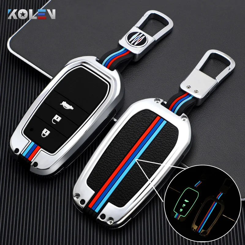 Zinc alloy Car Key Case Cover Shell Fob For Toyota Corolla RAV4 CHR C-HR Camry Crown Auris Land Cruiser 200 Prado Accessories | Автомобили